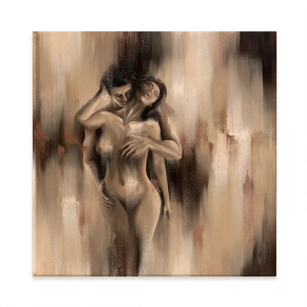 Lovers Embrace Square Canvas Print Lovers Embrace Square Canvas Print wall art product Isabella Karolewicz