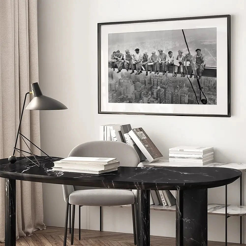 Lunch Atop A Skyscraper Framed Art Print Lunch Atop A Skyscraper Framed Art Print wall art product S Megalos