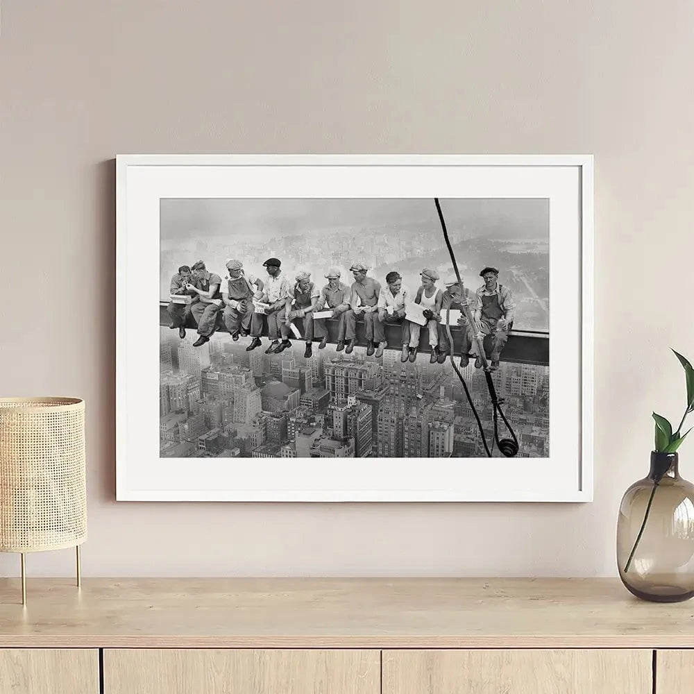 Lunch Atop A Skyscraper Framed Art Print Lunch Atop A Skyscraper Framed Art Print wall art product S Megalos