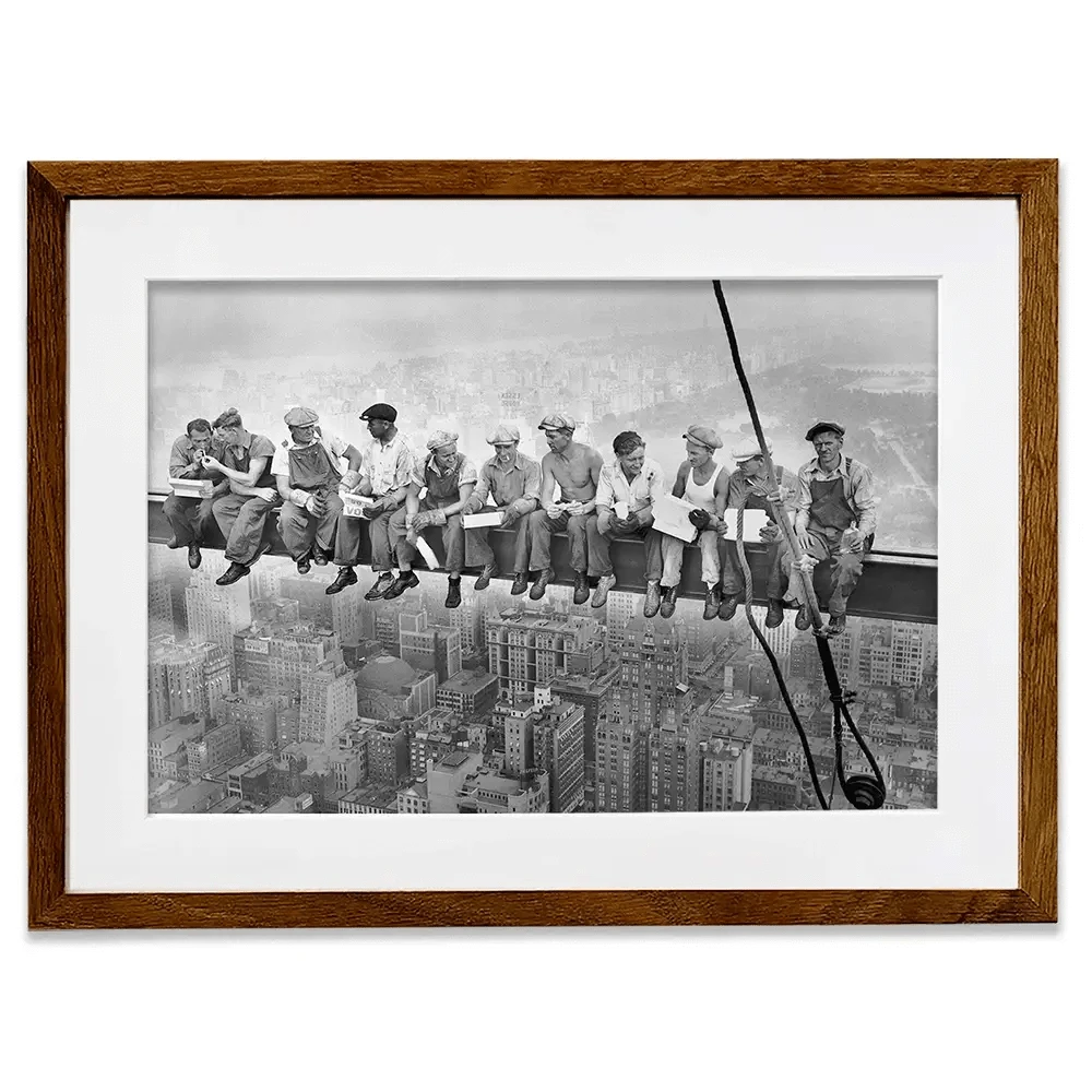 Lunch Atop A Skyscraper Framed Art Print Lunch Atop A Skyscraper Framed Art Print wall art product S Megalos