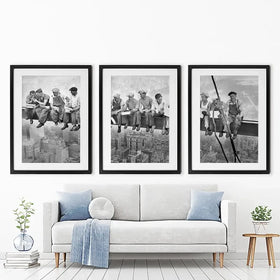 Lunch Atop A Skyscraper Framed Art Print Trio Lunch Atop A Skyscraper Framed Art Print Trio wall art product Independent