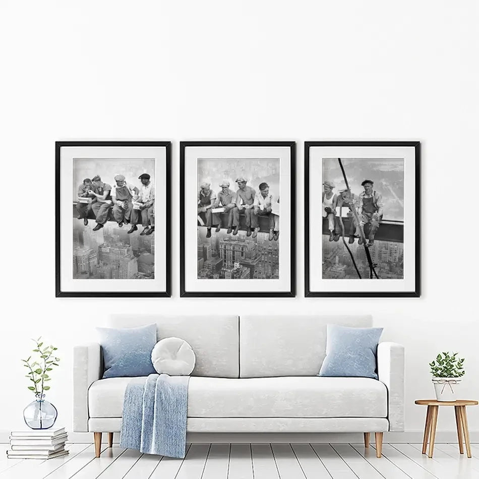 Lunch Atop A Skyscraper Framed Art Print Trio Lunch Atop A Skyscraper Framed Art Print Trio wall art product Independent