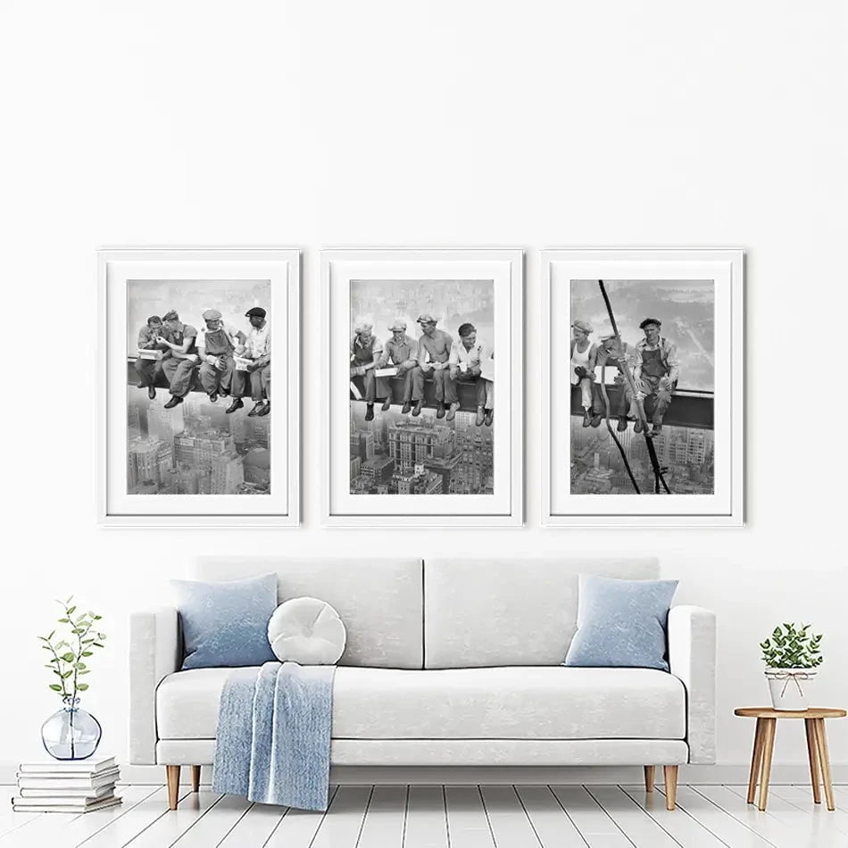 Lunch Atop A Skyscraper Framed Art Print Trio Lunch Atop A Skyscraper Framed Art Print Trio wall art product Independent