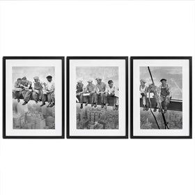 Lunch Atop A Skyscraper Framed Art Print Trio Lunch Atop A Skyscraper Framed Art Print Trio wall art product Independent