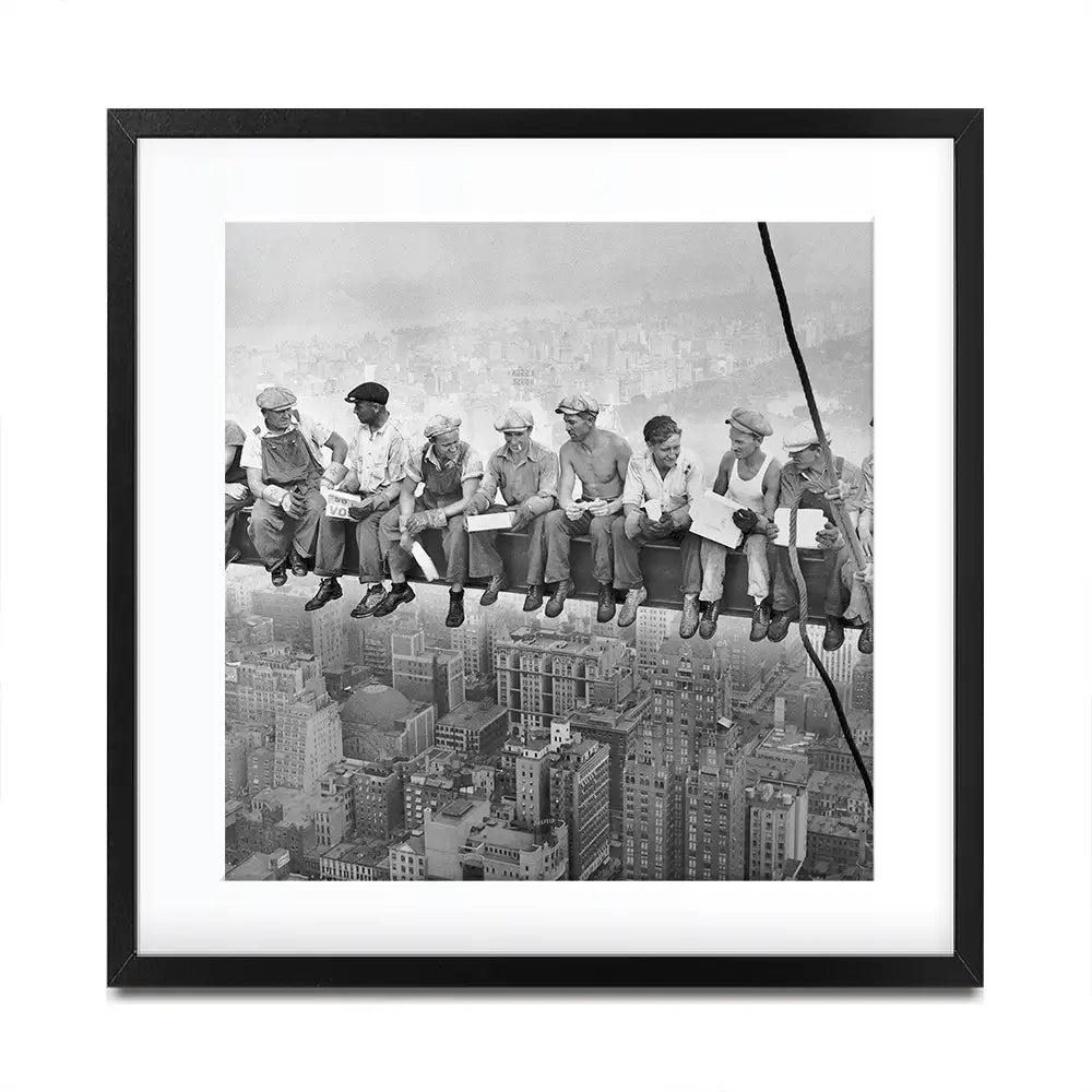 Lunch Atop A Skyscraper Square Framed Art Print Lunch Atop A Skyscraper Square Framed Art Print wall art product S Megalos