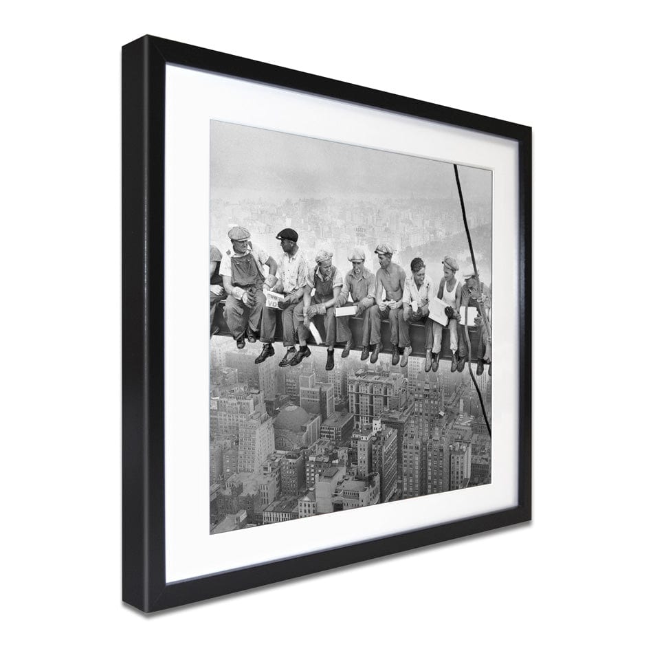 Lunch Atop A Skyscraper Square Framed Art Print wall art product S Megalos