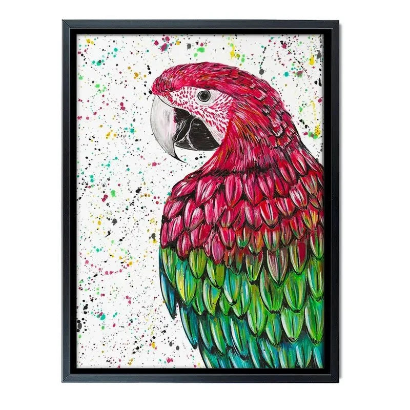 Macaw Parrot Marvin Canvas Print Macaw Parrot Marvin Canvas Print wall art product Emma LC Art
