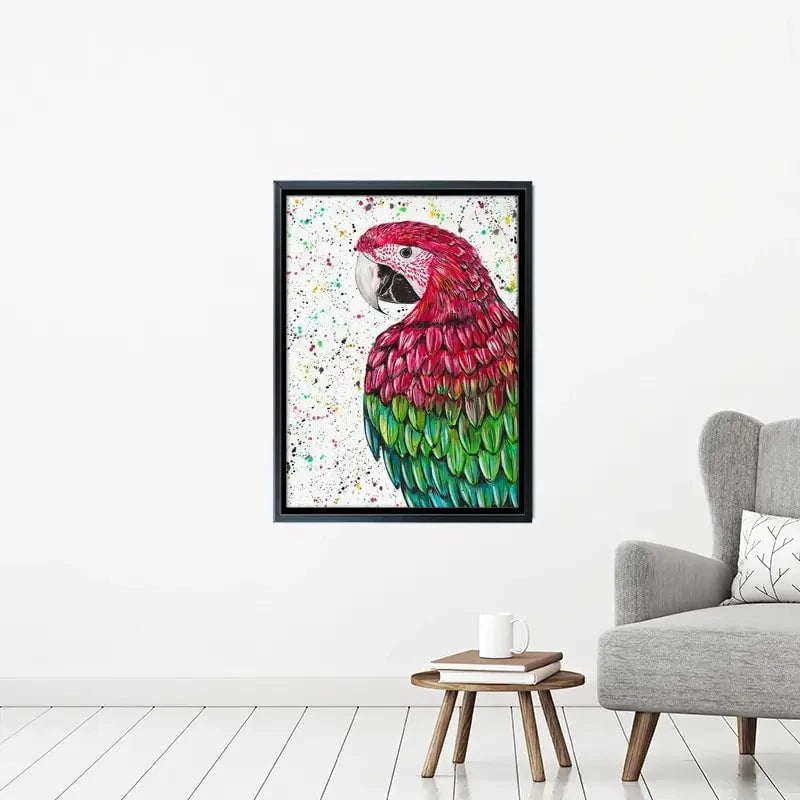 Macaw Parrot Marvin Canvas Print Macaw Parrot Marvin Canvas Print wall art product Emma LC Art