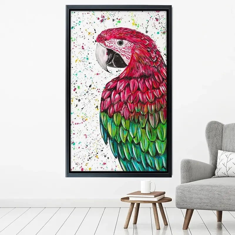 Macaw Parrot Marvin Canvas Print Macaw Parrot Marvin Canvas Print wall art product Emma LC Art