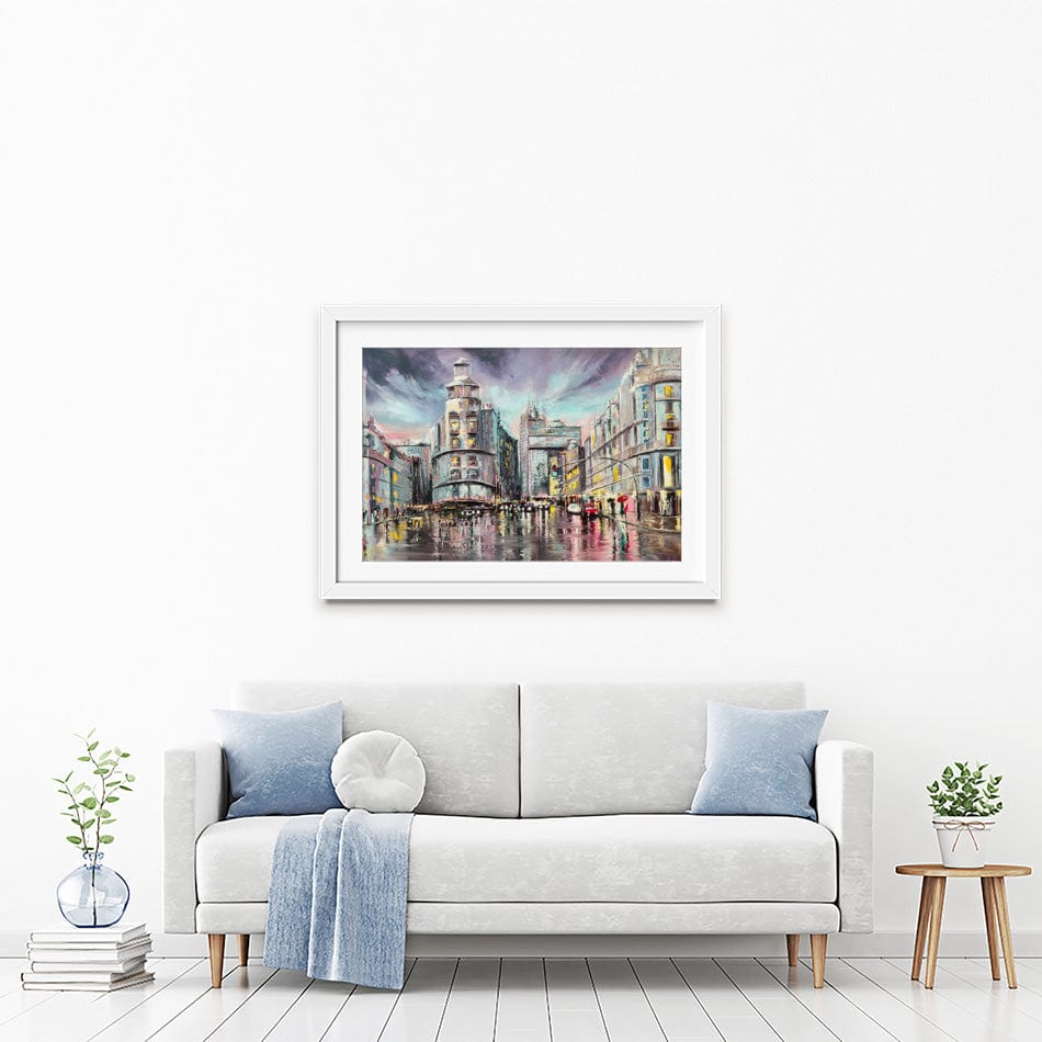 Madrid Gran Via Framed Art Print wall art product Lana Tikhonova / Shutterstock