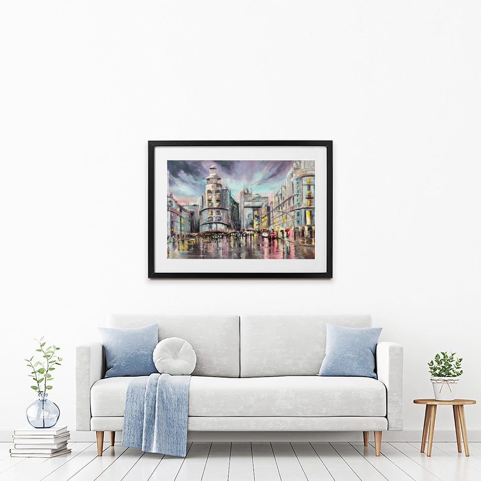 Madrid Gran Via Framed Art Print wall art product Lana Tikhonova / Shutterstock