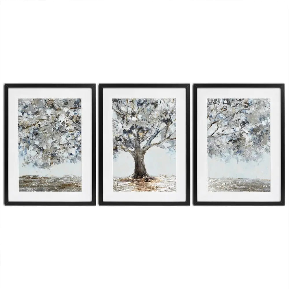 Magnificent Grey Tree Framed Art Print Trio Magnificent Grey Tree Framed Art Print Trio wall art product CHENYU ARTS / Shutterstock