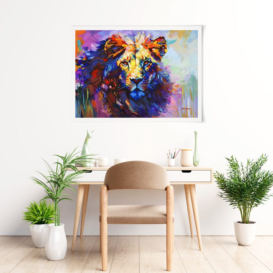 Majestic Lion 2 Art Print wall art product Leon Devenice