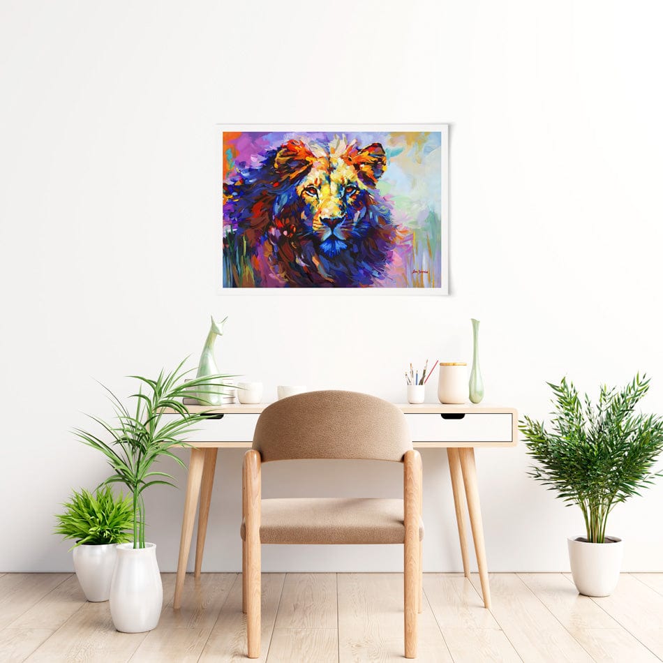 Majestic Lion 2 Art Print wall art product Leon Devenice
