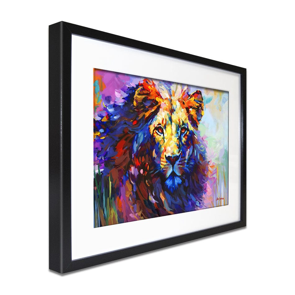 Majestic Lion 2 Framed Art Print wall art product Leon Devenice