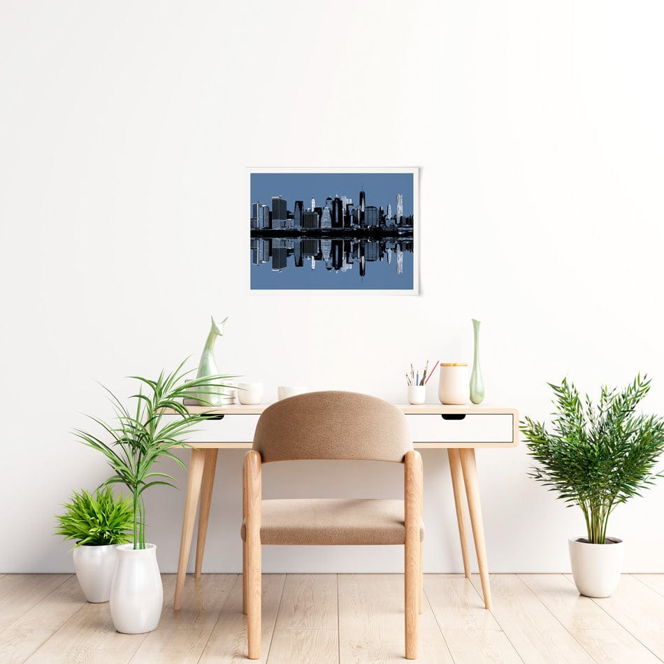 Manhattan Reflections Art Print wall art product / Shutterstock