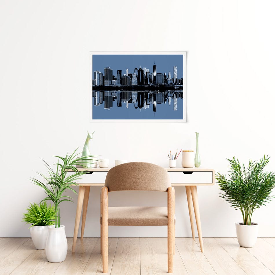 Manhattan Reflections Art Print wall art product / Shutterstock