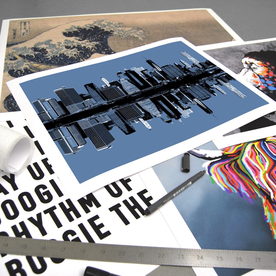 Manhattan Reflections Art Print wall art product / Shutterstock