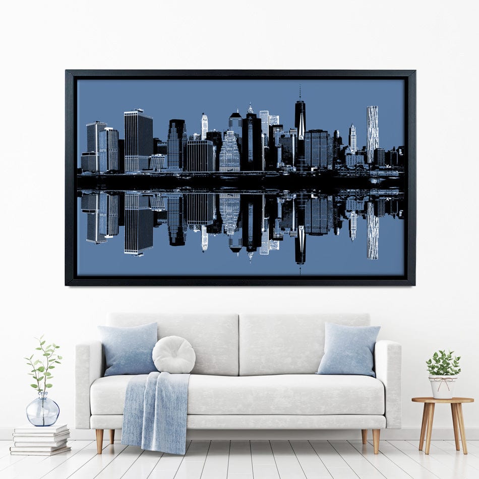 Manhattan Reflections Canvas Print wall art product Drop of Light / Shutterstock
