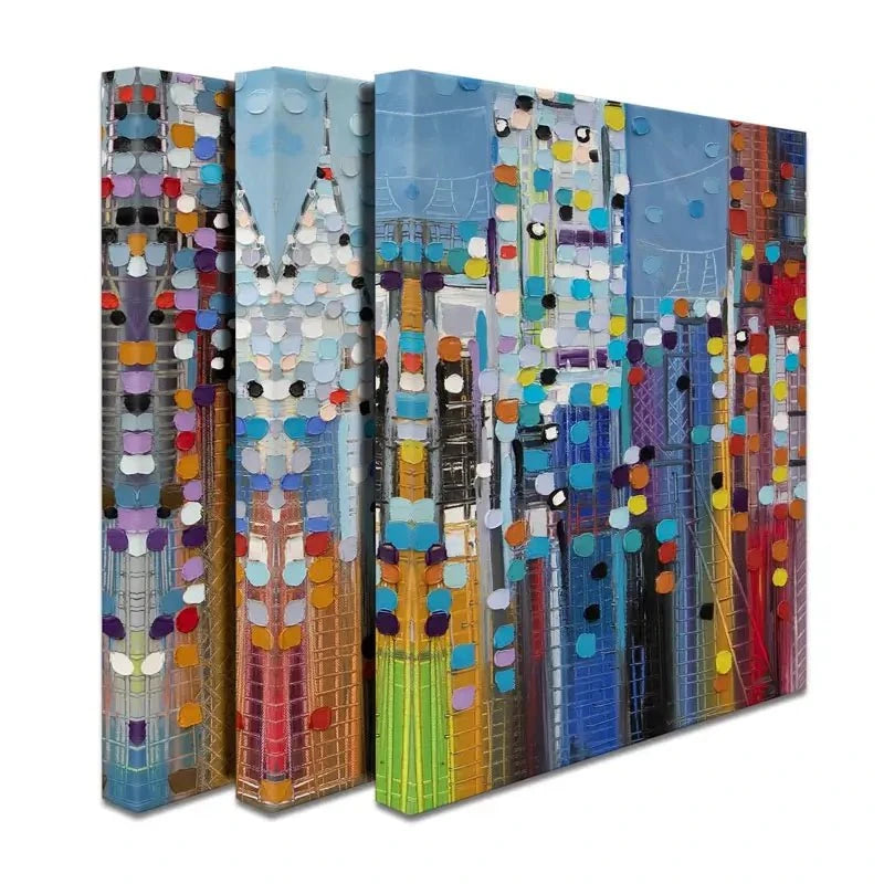 Manhattan Skyline Trio Canvas Print Manhattan Skyline Trio Canvas Print wall art product Ekaterina Ermilkina