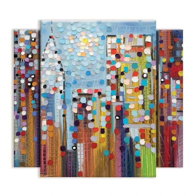 Manhattan Skyline Trio Canvas Print Manhattan Skyline Trio Canvas Print wall art product Ekaterina Ermilkina
