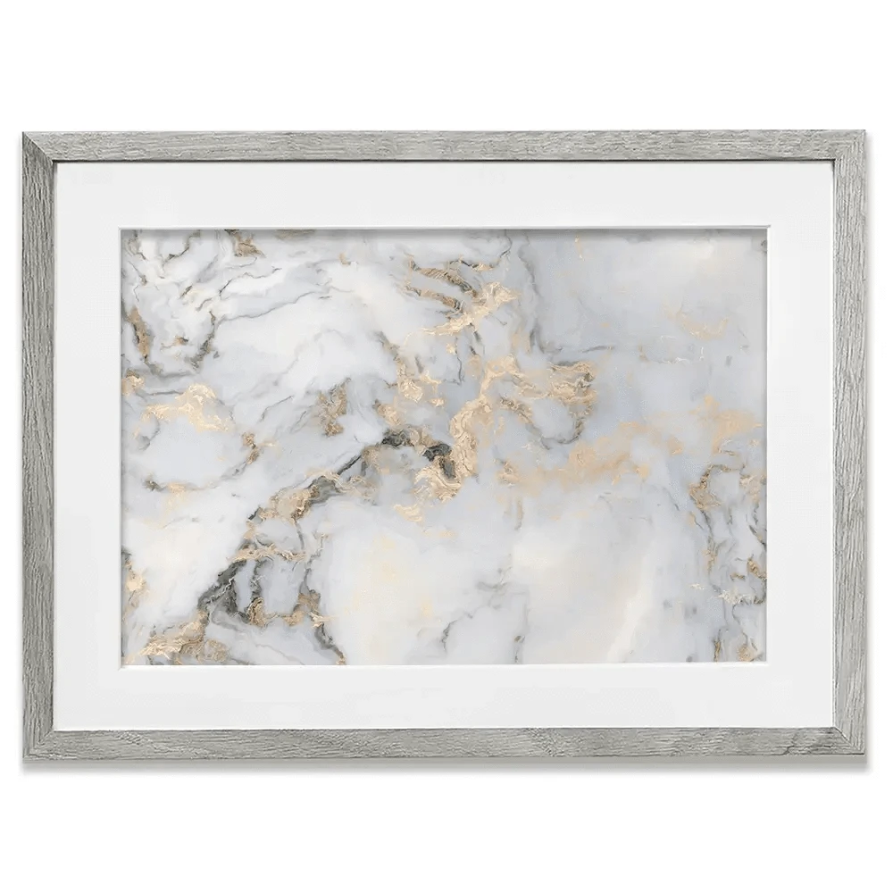 Marble Effect Framed Art Print Marble Effect Framed Art Print wall art product aregfly / Shutterstock