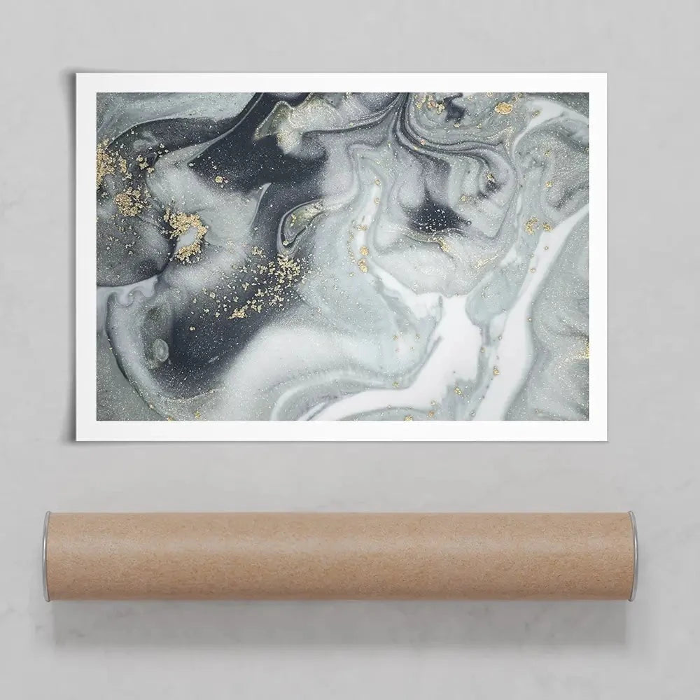 Marbled Grey Hues Art Print Marbled Grey Hues Art Print wall art product CARACOLLA / Shutterstock
