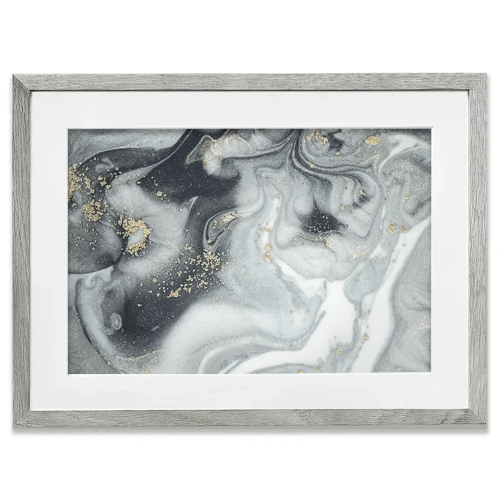 Marbled Grey Hues Framed Art Print Marbled Grey Hues Framed Art Print wall art product CARACOLLA / Shutterstock