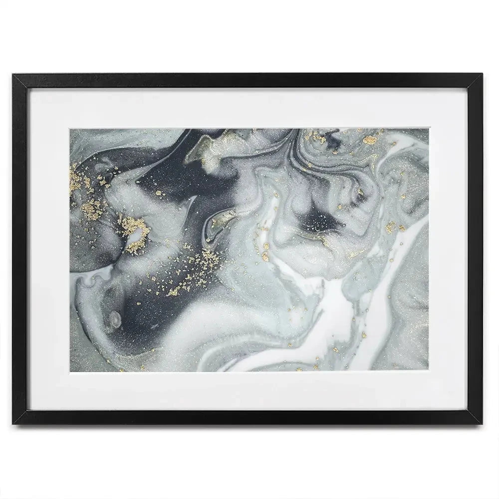 Marbled Grey Hues Framed Art Print Marbled Grey Hues Framed Art Print wall art product CARACOLLA / Shutterstock