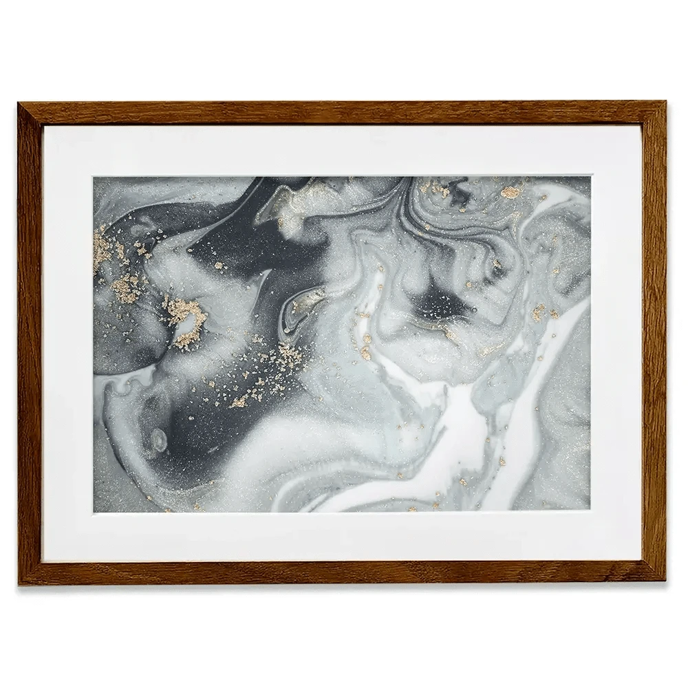 Marbled Grey Hues Framed Art Print Marbled Grey Hues Framed Art Print wall art product CARACOLLA / Shutterstock