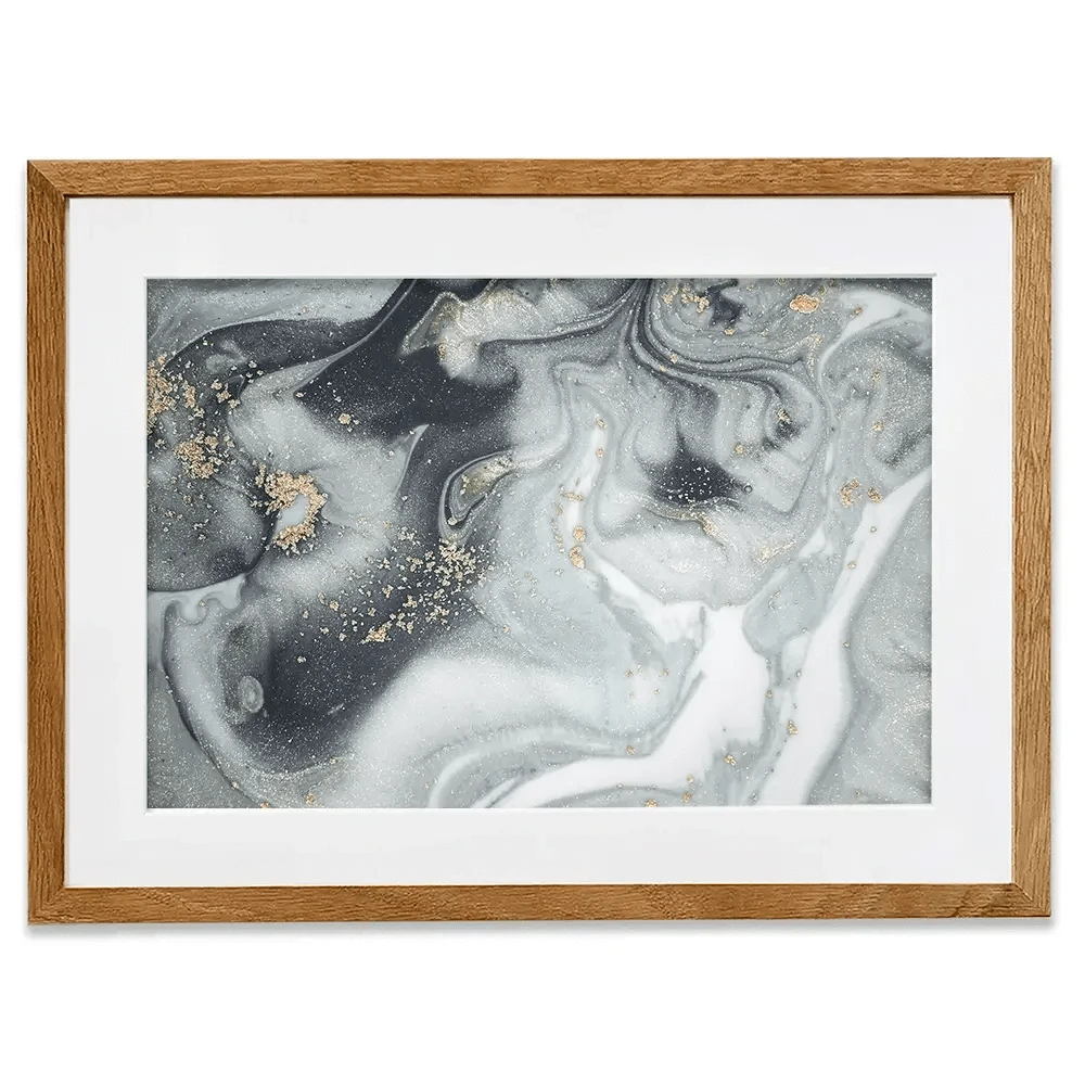 Marbled Grey Hues Framed Art Print Marbled Grey Hues Framed Art Print wall art product CARACOLLA / Shutterstock