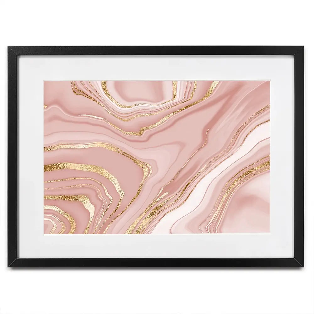 Marbled Rose Framed Art Print Marbled Rose Framed Art Print wall art product NikaMooni / Shutterstock
