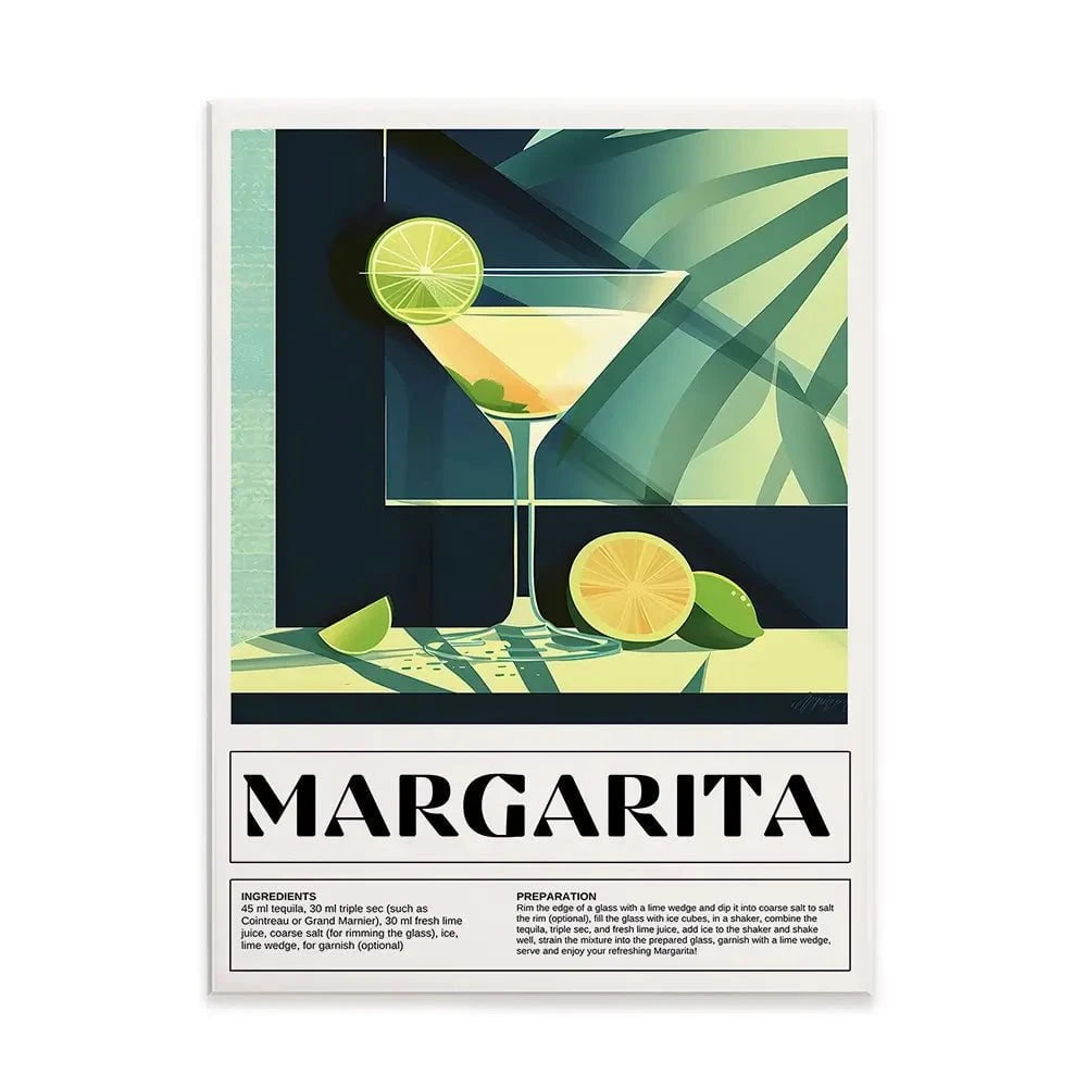 Margarita Recipe Canvas Print Margarita Recipe Canvas Print wall art product Art Print Shop
