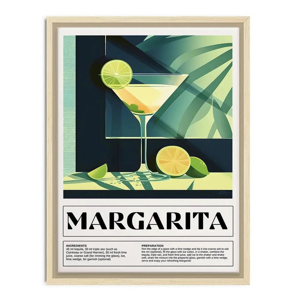 Margarita Recipe Canvas Print Margarita Recipe Canvas Print wall art product Art Print Shop