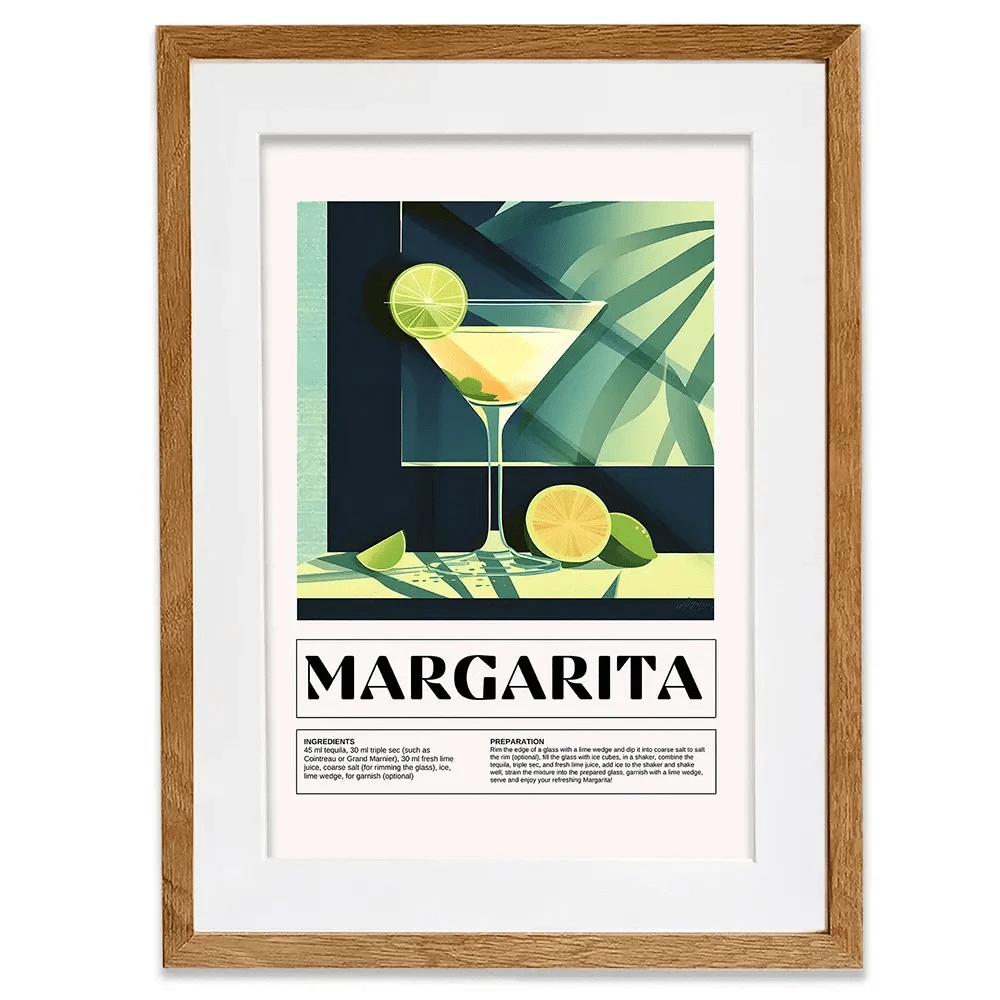 Margarita Recipe Framed Art Print Margarita Recipe Framed Art Print wall art product Art Print Shop