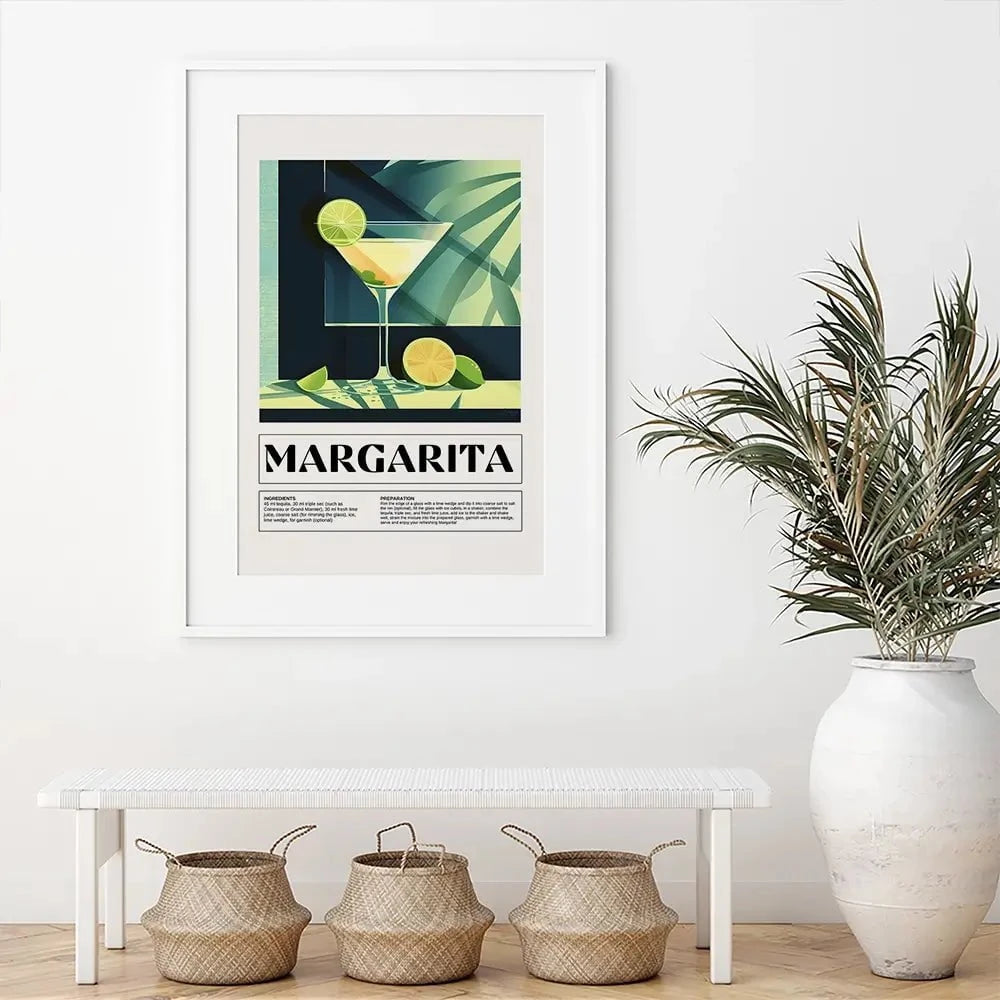 Margarita Recipe Framed Art Print Margarita Recipe Framed Art Print wall art product Art Print Shop