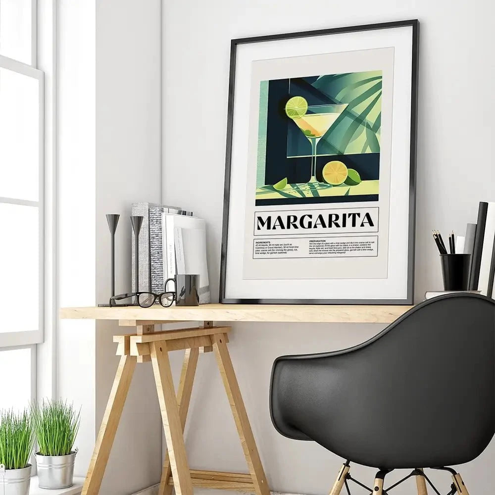Margarita Recipe Framed Art Print Margarita Recipe Framed Art Print wall art product Art Print Shop