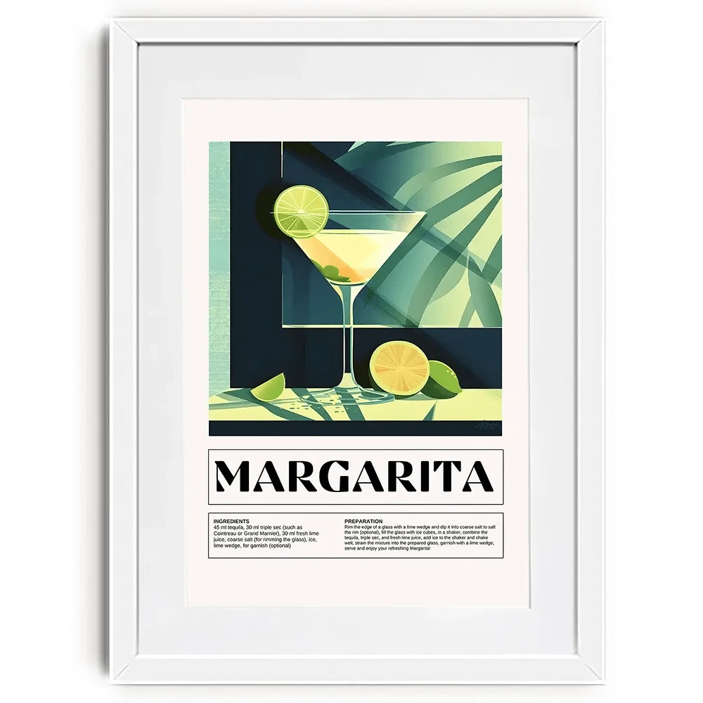 Margarita Recipe Framed Art Print Margarita Recipe Framed Art Print wall art product Art Print Shop