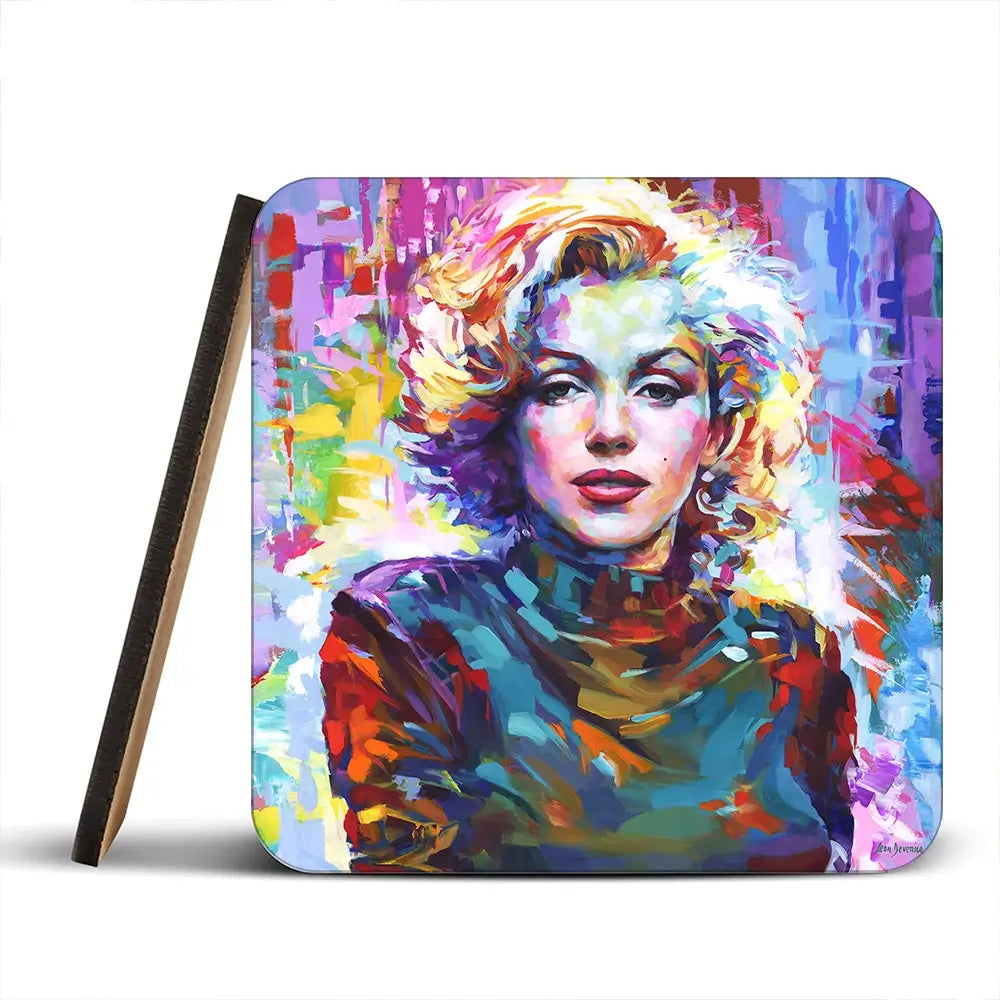 Marilyn Monroe Coaster Set Rainbow Soul Tree Coaster Set | Rainbow Soul Tree Art Coasters wall art product Leon Devenice