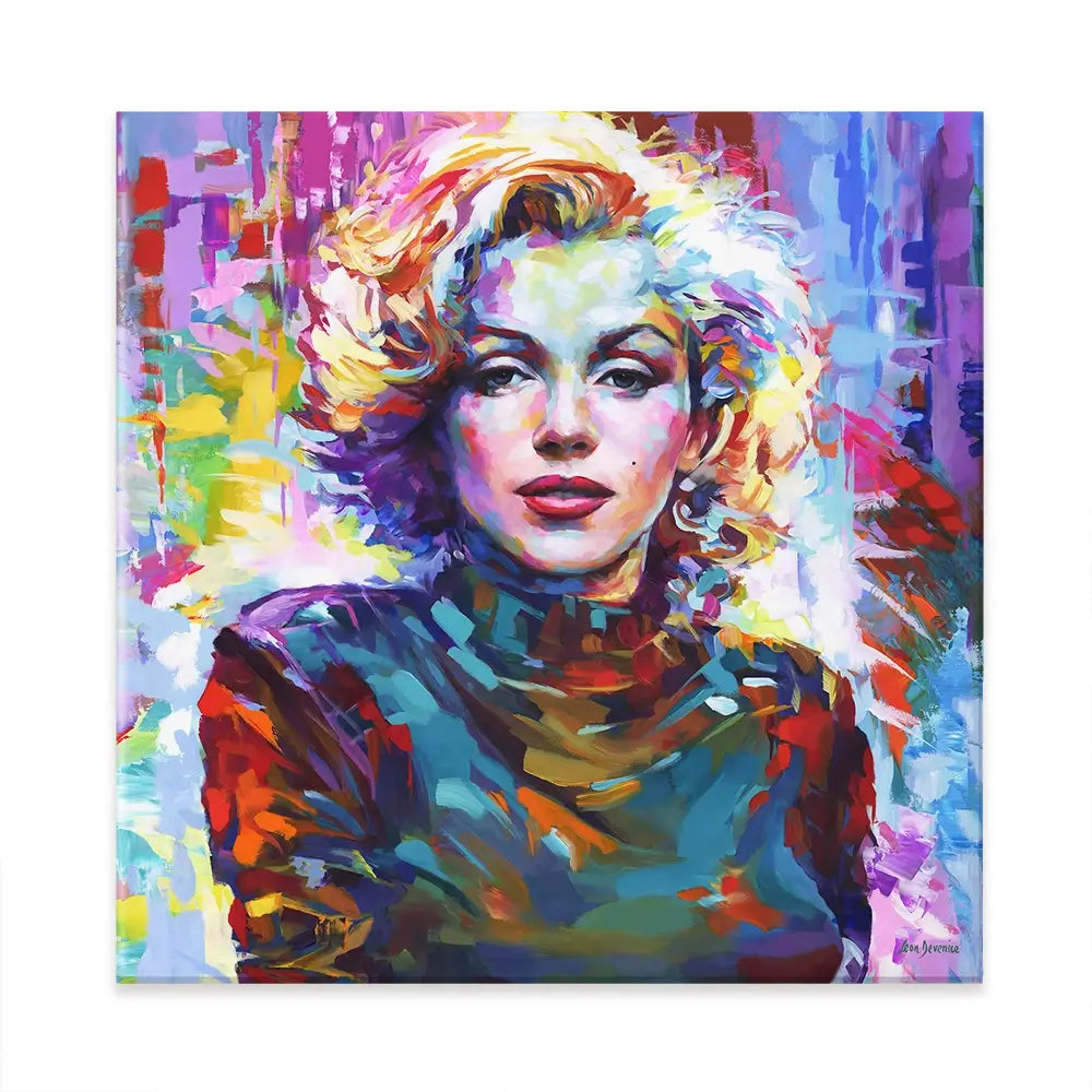Marilyn Monroe Square Canvas Print Marilyn Monroe Square Canvas Print wall art product Leon Devenice