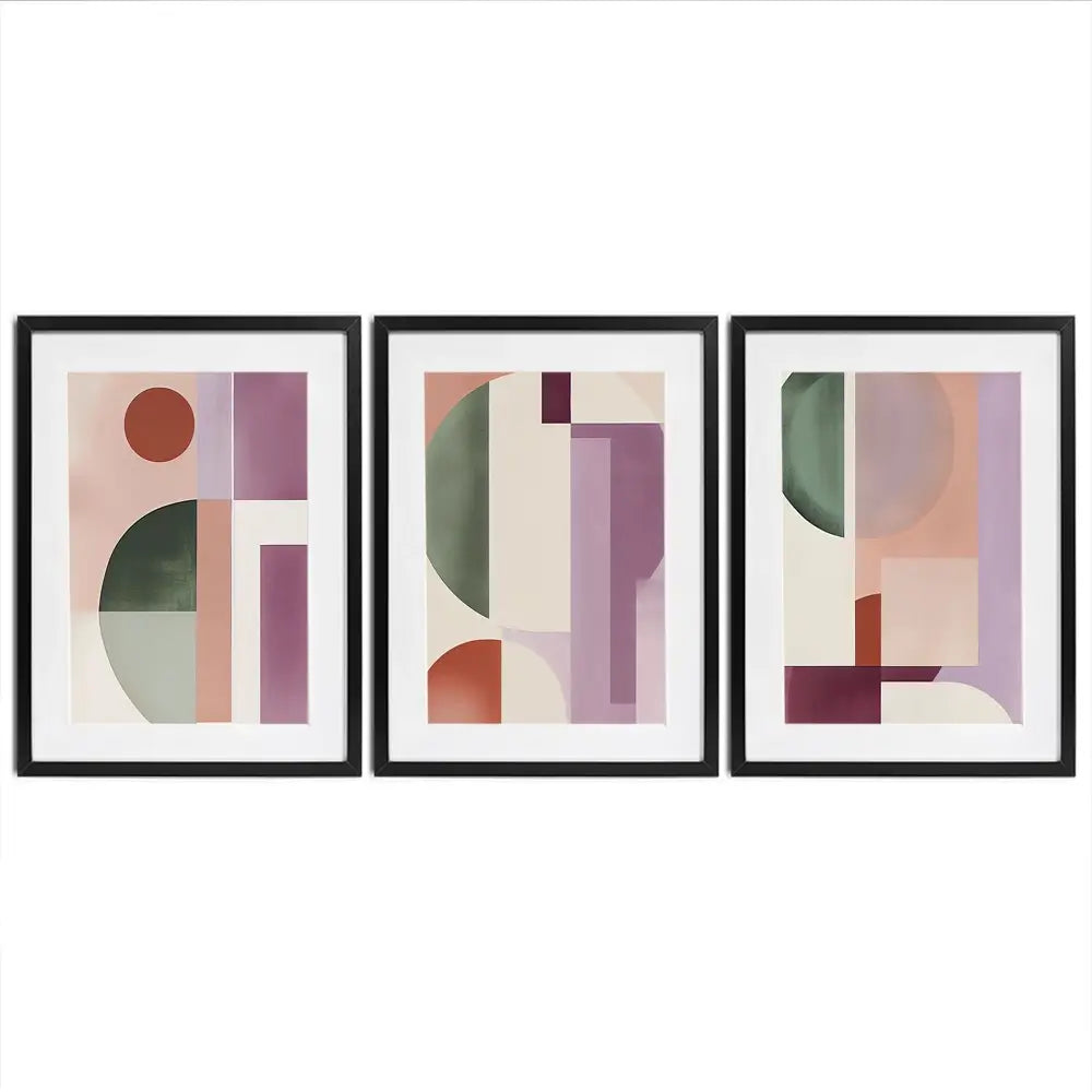 Mauve Mystery Framed Art Print Trio Mauve Mystery Framed Art Print Trio wall art product Art Print Shop