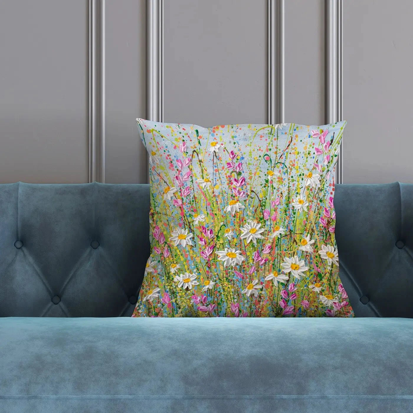 Meadow Of Daisies Cushion Meadow Of Daisies Cushion wall art product Olga Tkachyk
