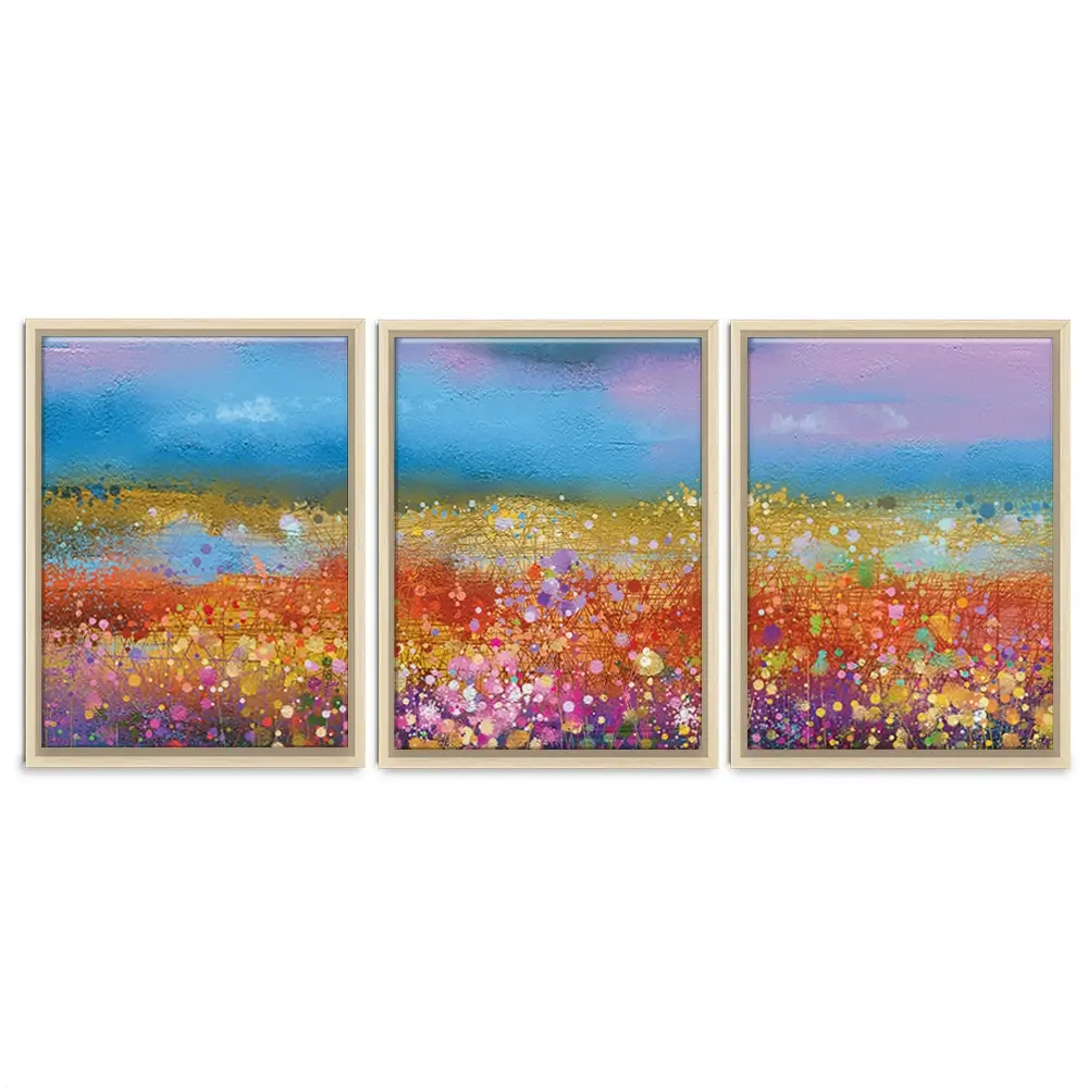 Meadow Of Flowers Trio Canvas Print Meadow Of Flowers Trio Canvas Print wall art product pluie_r / Shutterstock