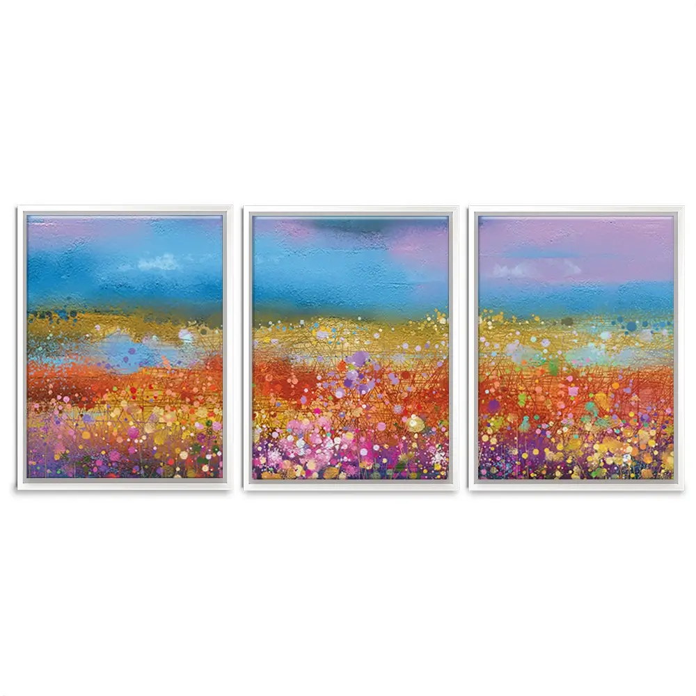 Meadow Of Flowers Trio Canvas Print Meadow Of Flowers Trio Canvas Print wall art product pluie_r / Shutterstock