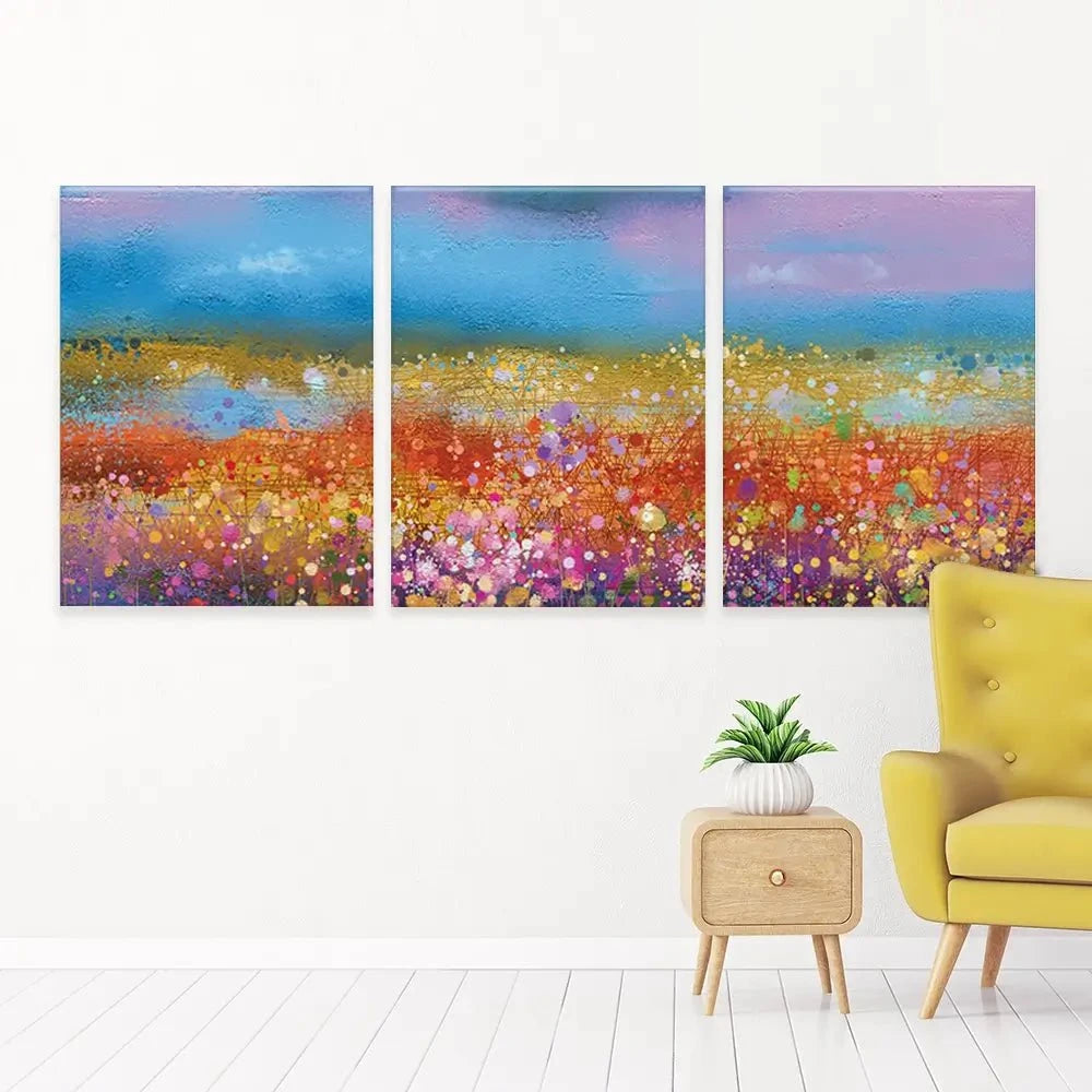 Meadow Of Flowers Trio Canvas Print Meadow Of Flowers Trio Canvas Print wall art product pluie_r / Shutterstock