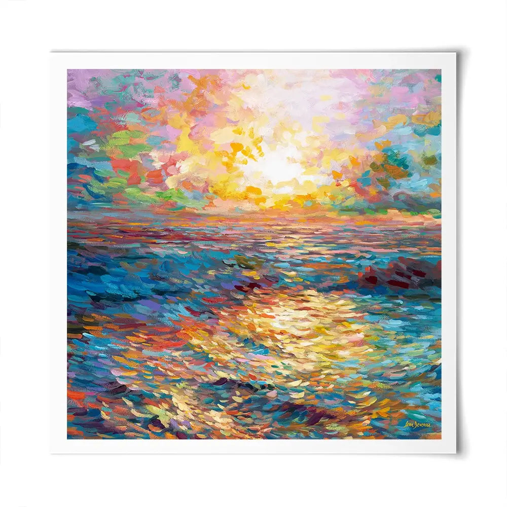 Mediterranean Sunset Square Art Print Mediterranean Sunset Square Art Print wall art product Leon Devenice