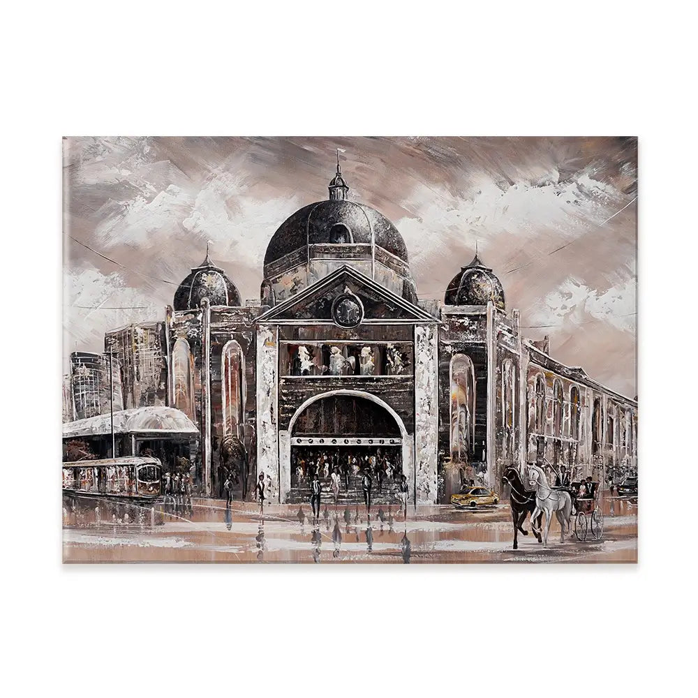 Melbourne Vibes Flinders Station Canvas Print Melbourne Vibes Flinders Station Canvas Print wall art product Isabella Karolewicz
