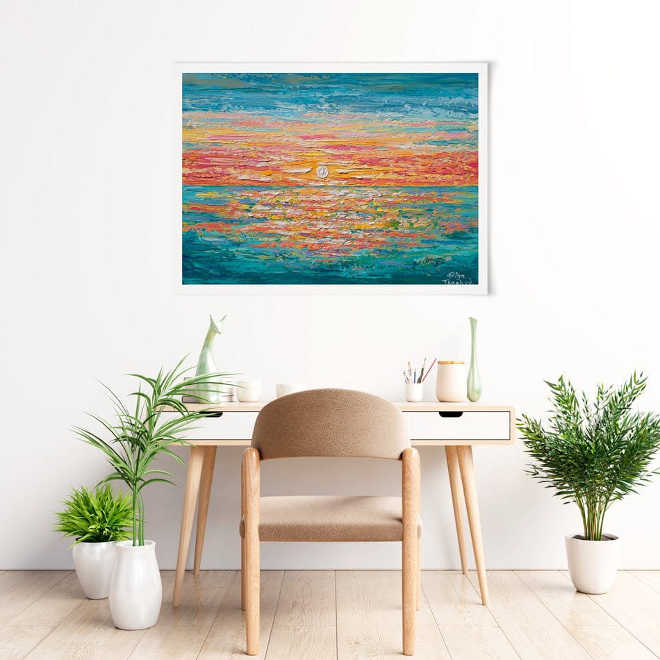 Mellow Sunset Art Print wall art product Olga Tkachyk