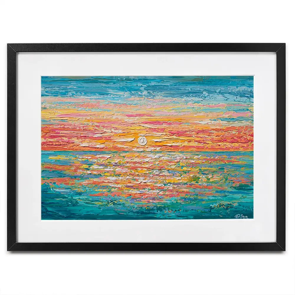 Mellow Sunset Framed Art Print Mellow Sunset Framed Art Print wall art product Olga Tkachyk