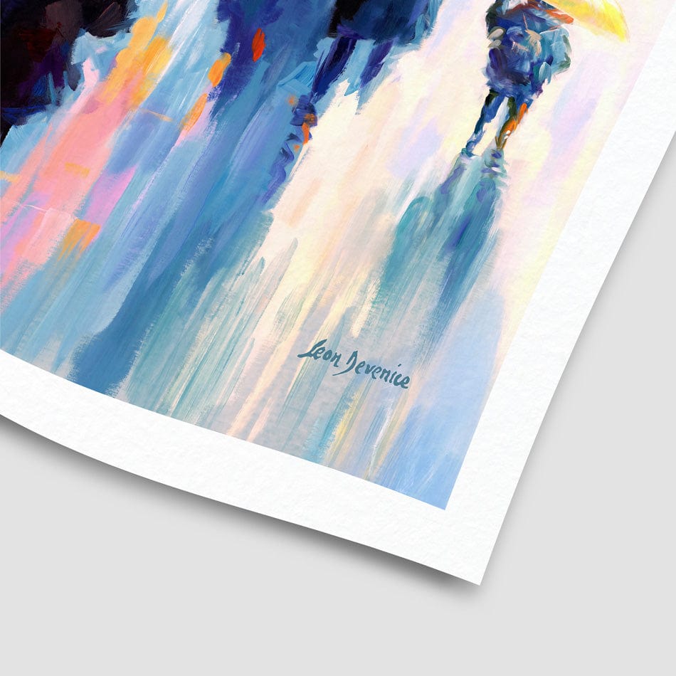 Memories Beneath The Rains Kiss Art Print wall art product Leon Devenice
